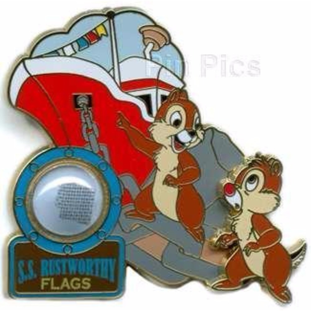 Disney‎ Chip Dale Piece of Disney History 2 S.S Rustworthy VHTF DLR Pin 77054
